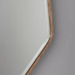 Walnoot spiegel geometrisch - Dutchbone Basil