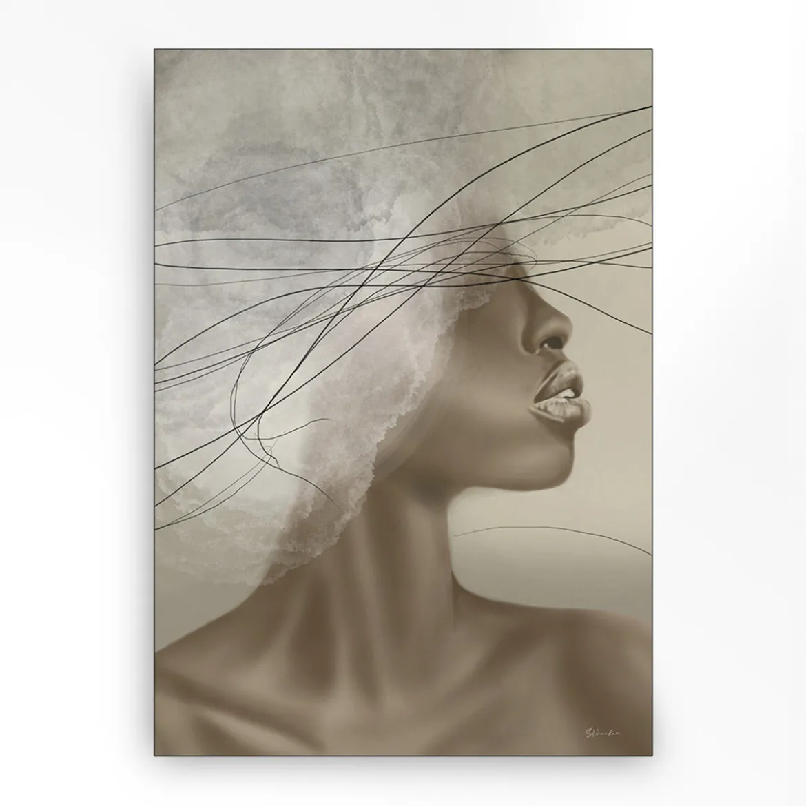 Wandkleed in frame - Urban Cotton Cloudy Thoughts