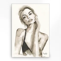 Wandkleed in frame - Urban Cotton A Woman's Face