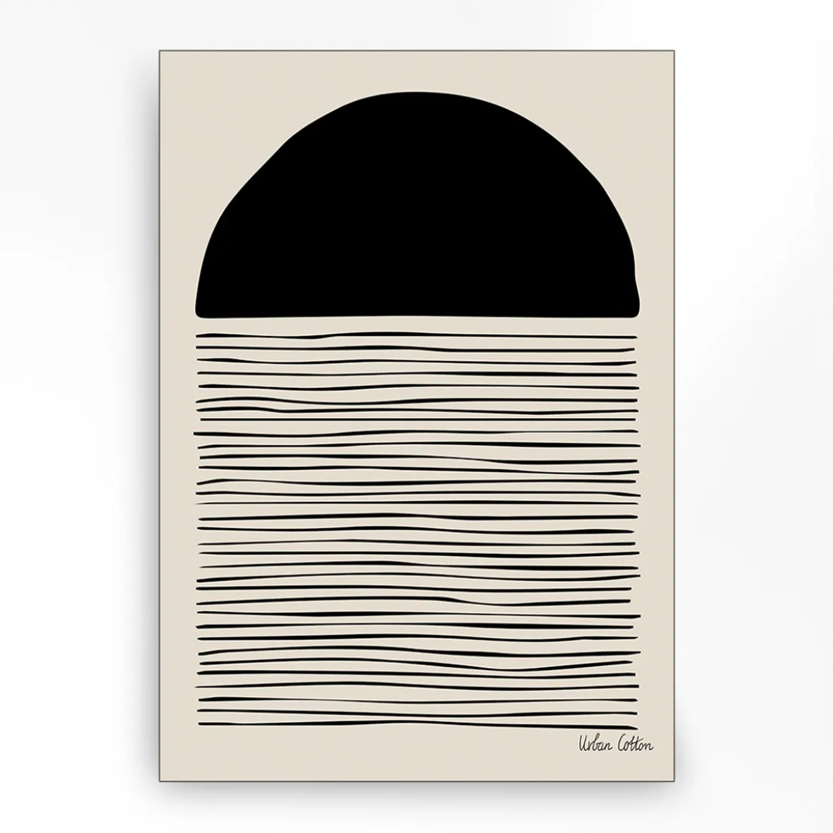 Wandkleed in frame - Urban Cotton Element