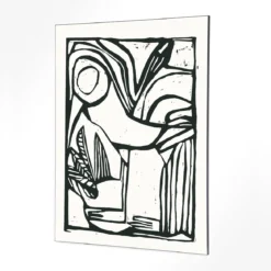Wandkleed in frame - Urban Cotton Vogel