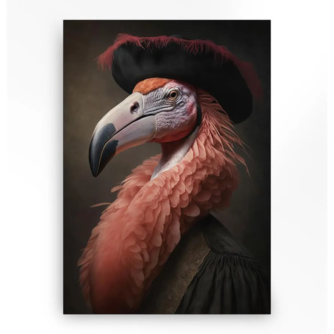 Wandkleed in frame - Urban Cotton Flamingo