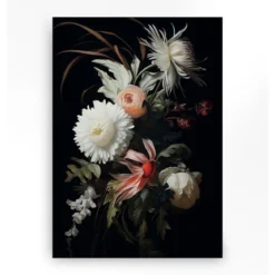Wandkleed in frame - Urban Cotton Flower Selection