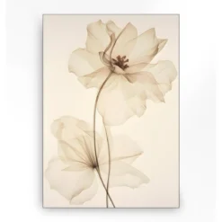 Wandkleed in frame - Urban Cotton White Flowers