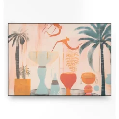 Wandkleed in frame - Urban Cotton Tunesian Samba