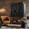 Wijnkast ovaal met messing - Tower Living Rivello