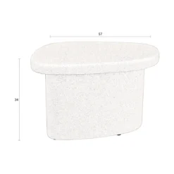 Witte bijzettafel organisch - Dutchbone Veda Low