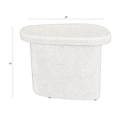 Witte bijzettafel organisch - Dutchbone Veda High