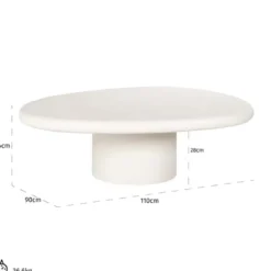 Witte salontafel organisch - Richmond Interiors Bloomstone