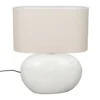 Witte tafellamp kiezel organisch - Dutchbone Hailey