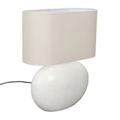 Witte tafellamp kiezel organisch - Dutchbone Hailey