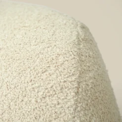 Zachte fauteuil zandkleur stof - Bodio Fluff