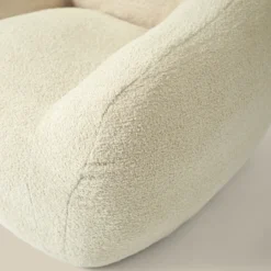 Zachte fauteuil zandkleur stof - Bodio Fluff
