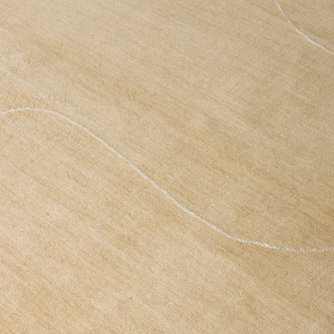 Zacht vloerkleed laagpolig beige - Zuiver Doodle