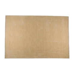 Zacht vloerkleed laagpolig beige - Zuiver Doodle