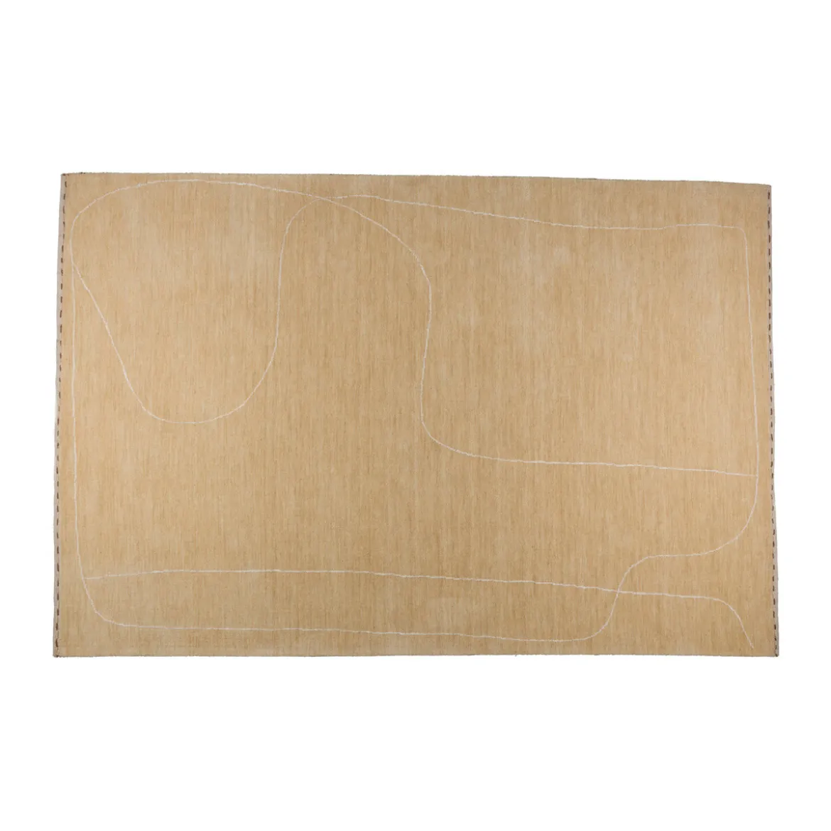 Zacht vloerkleed laagpolig beige - Zuiver Doodle