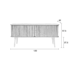 Zwart design tv-dressoir - Zuiver Barbier Black