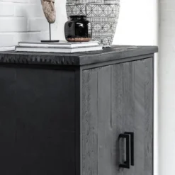 Zwarte bergkast teak Small - DTP Home Timeless Black Beam