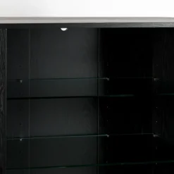 Zwarte design wandkast - Zuiver Barbier Black