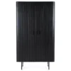 Zwarte retro kast met houten latjes - Eleonora Remi