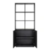 Zwarte vakkenkast met visgraat - Richmond Interiors Blackbone