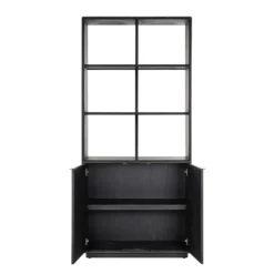 Zwarte vakkenkast met visgraat - Richmond Interiors Blackbone
