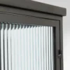 Zwarte wandkast met geribbeld glas - Kare Design Gomera