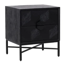Zwart nachtkastje van hout - Richmond Interiors Blax