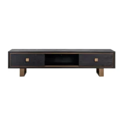 Zwart tv-meubel met goud - Richmond Interiors Hunter